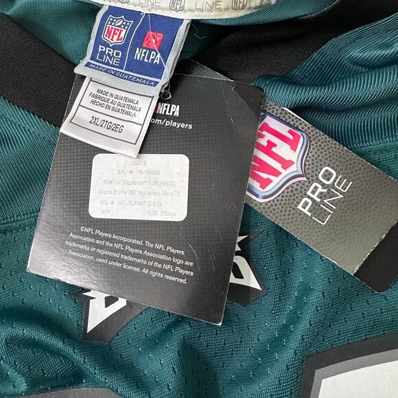 NFLPA Pro Line Philadelphia Eagles Carson Wentz Jersey Mens 2XL XXL Green New - Picture 6 of 11
